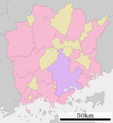 前島 (岡山県)の位置