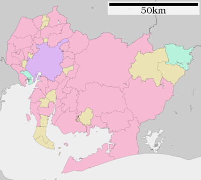 愛知県市町村位置図