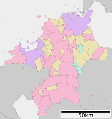 Location map Japan Fukuoka