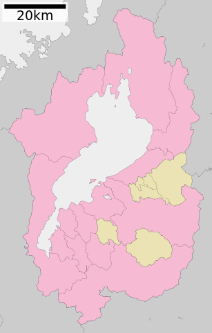 滋賀県市町位置図